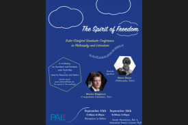 Poster promoting “The Spirt of Freedom” Duke-Stanford Graduate Conference